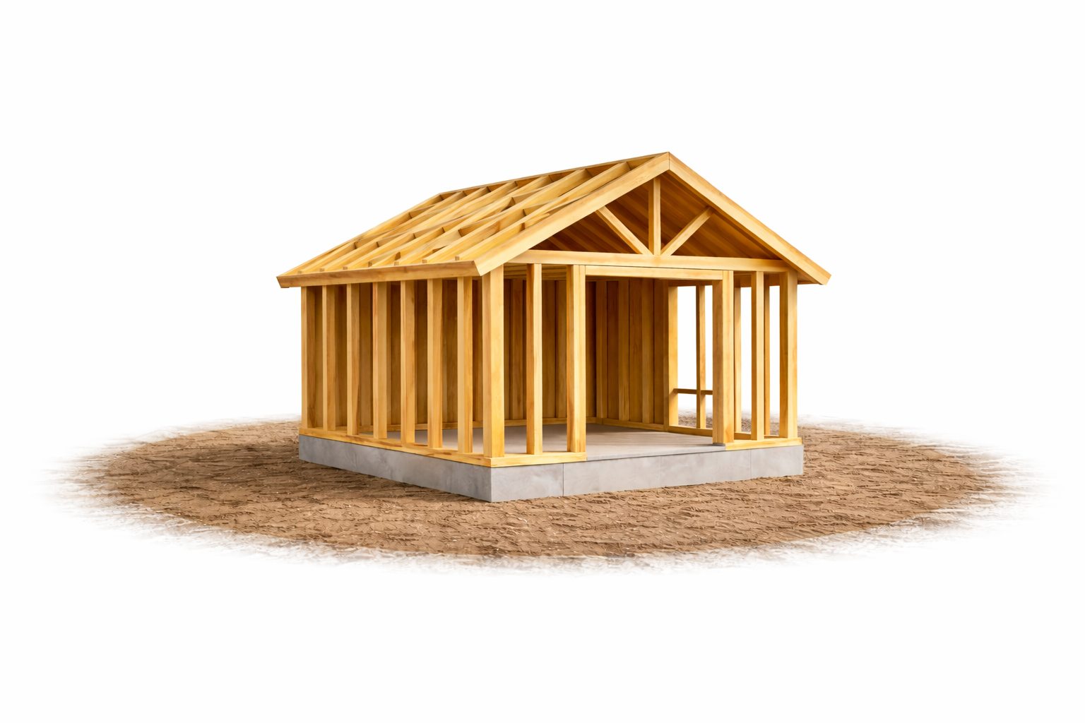 Robot-built backyard shed, fully customizable.